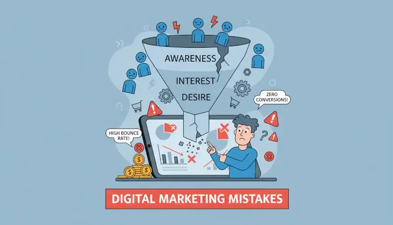 3 gyakori hiba, ami miatt a legtöbb sales funnel nem működik