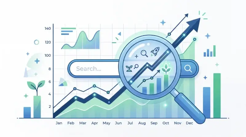 Illusztráció a blog forgalomszerzéséről SEO és közösségi média segítségével
