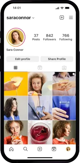 2. Az Instagram felületének megismerése - profil