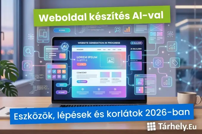 Weboldal készítés AI-val - eszközök, lépések és korlátok 2026-ban