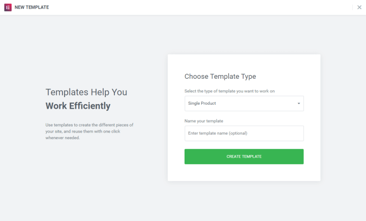 Theme builder új sablon létrehozása