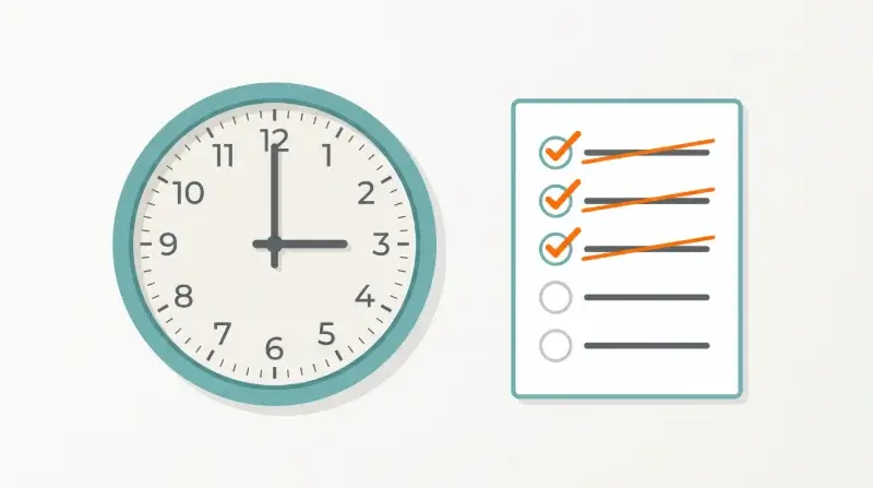 15 perces heti Search Console rutin illusztrációja, óra és checklist